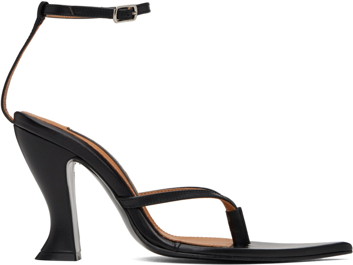 Photo: Pushbutton Black Pointy Heels
