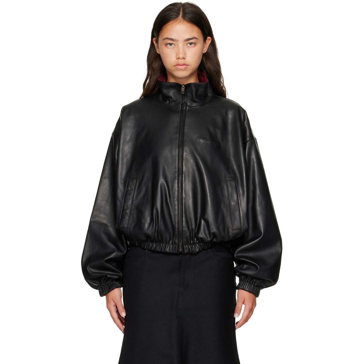 Balenciaga Black Tracksuit Reversible Lambskin Jacket