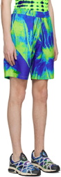 AGR Blue & Green Graphic Swim Shorts