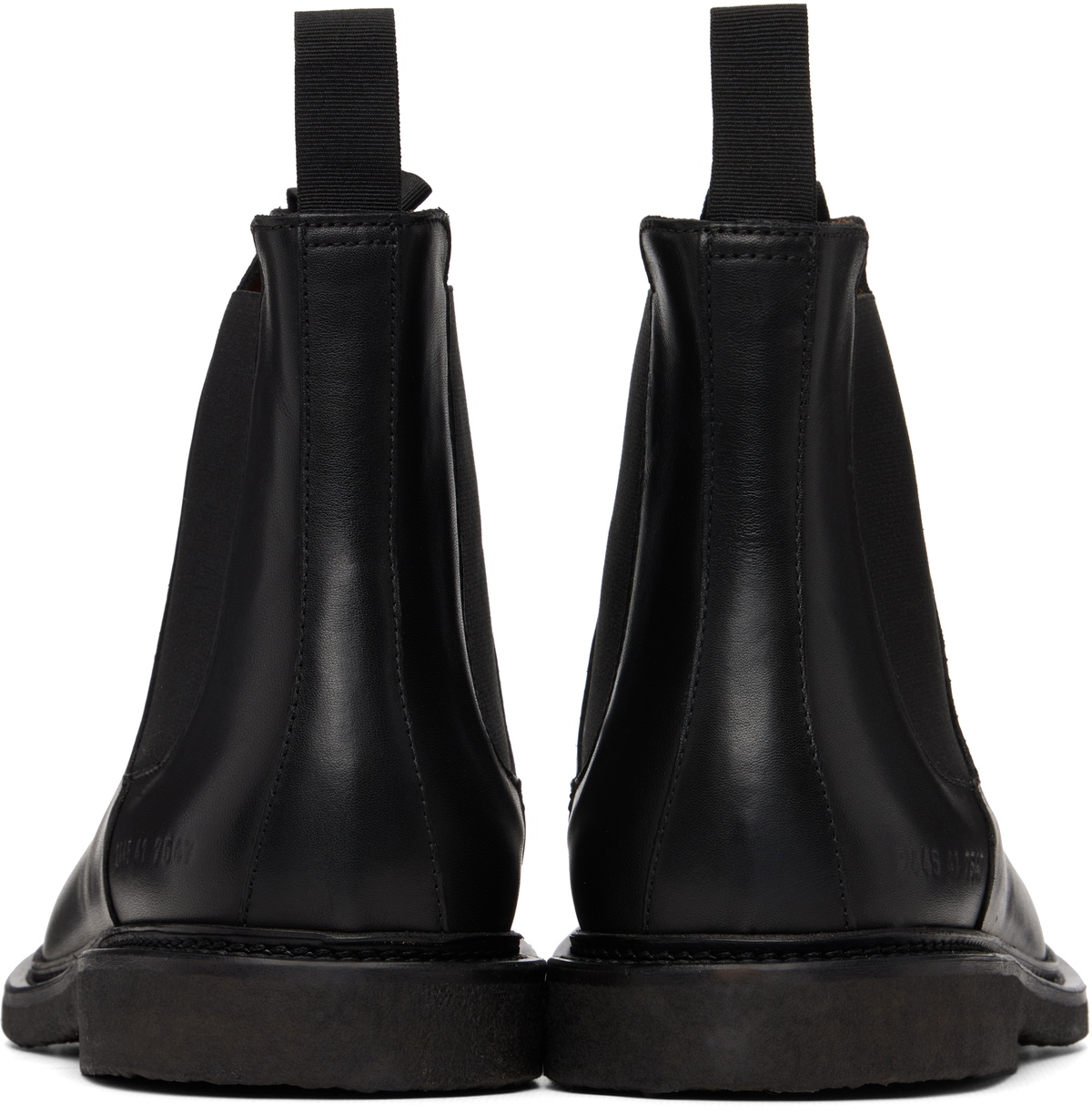 Common Projects Black Leather Chelsea Boots