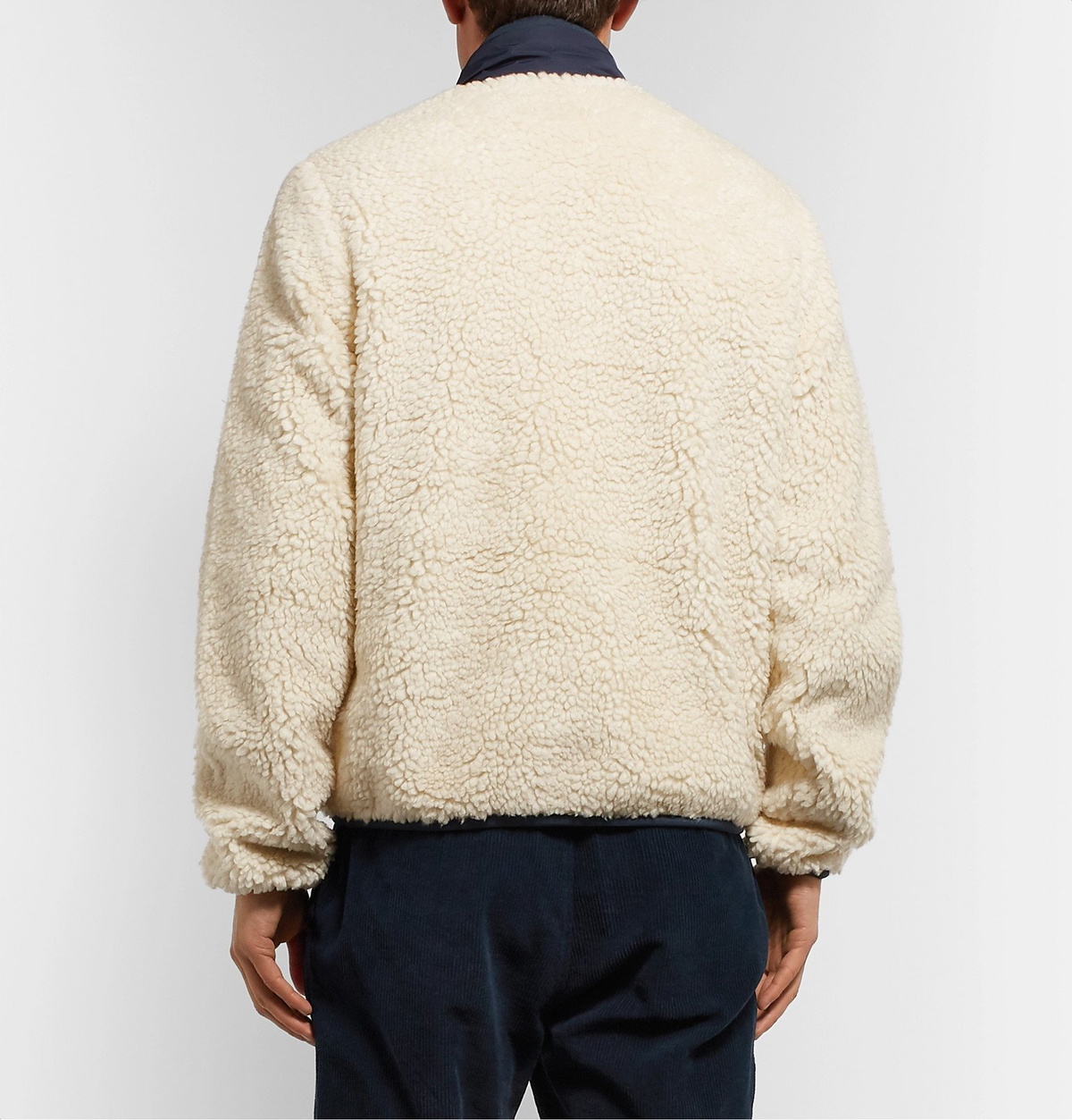 Holiday Boileau - Yvon Logo-Appliquéd Shell-Trimmed Fleece Half-Zip Jacket - Neutrals