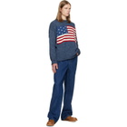 Polo Ralph Lauren Blue 'The I Heart Polo' Flag Sweater