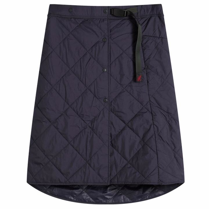 Photo: Gramicci Women's Quilted Thermal Midi Skirt in Navy