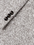 NN07 - Jordin 1087 Double-Breasted Recycled-Herringbone Suit Jacket - Brown