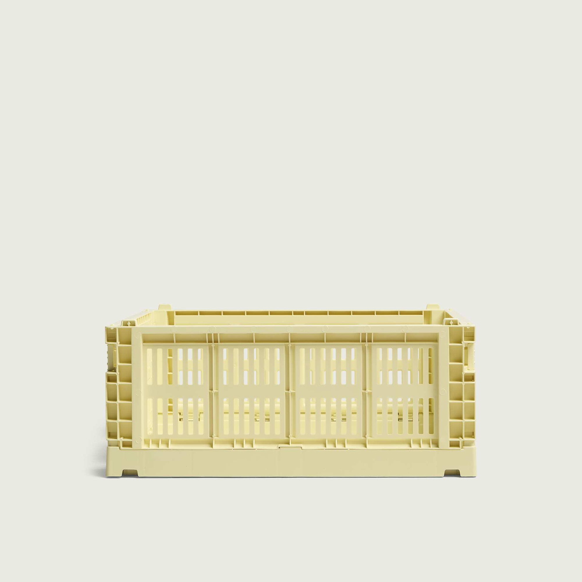 HAY Medium Recycled Colour Crate in Light Yellow