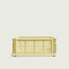 HAY Medium Recycled Colour Crate in Light Yellow