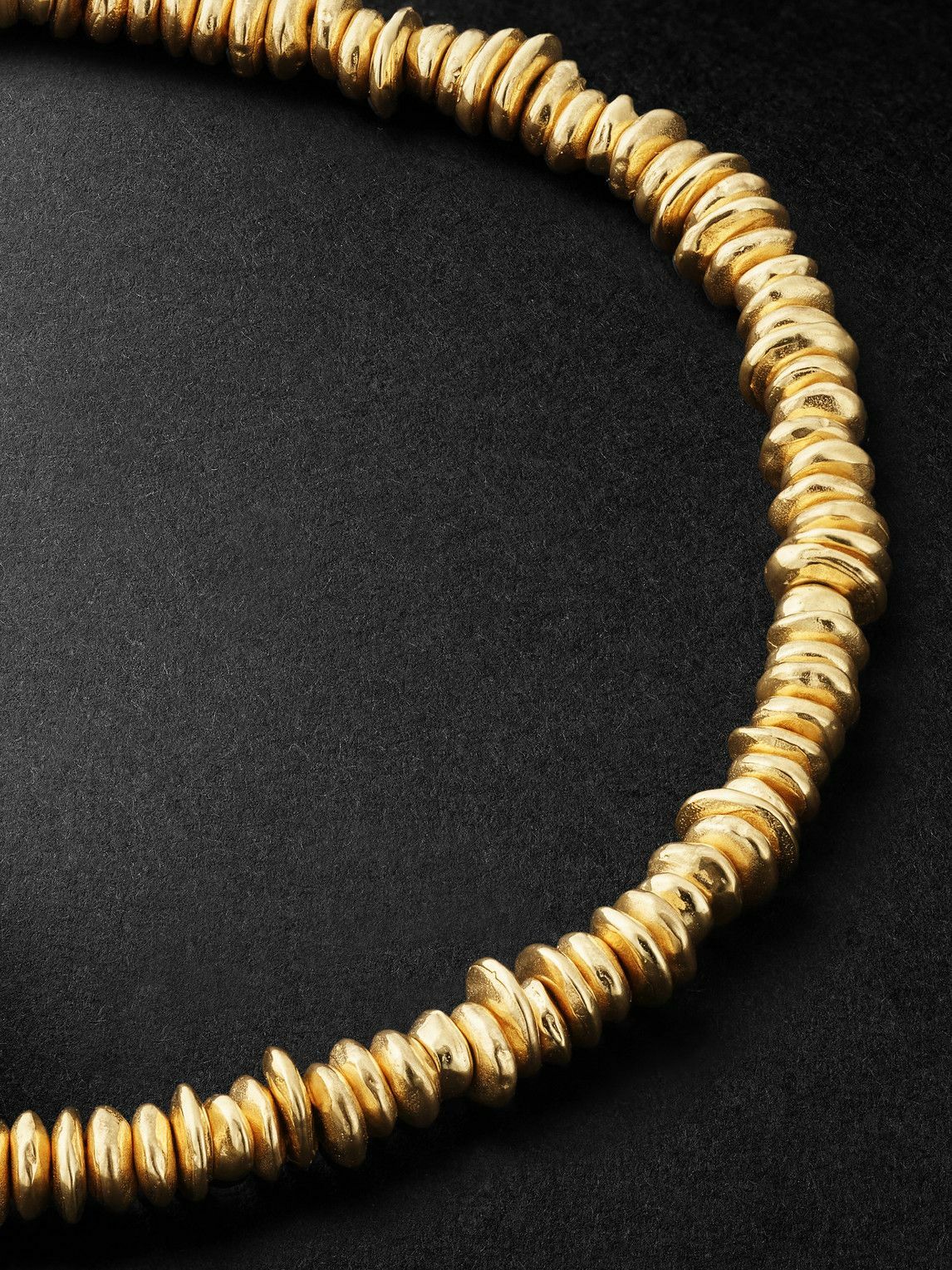 MAOR - Pilla 18-Karat Gold and Cord Beaded Bracelet - Gold