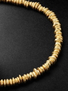 MAOR - Pilla 18-Karat Gold and Cord Beaded Bracelet - Gold