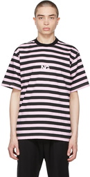 Noon Goons Black & Pink Stripe Cruiser T-Shirt