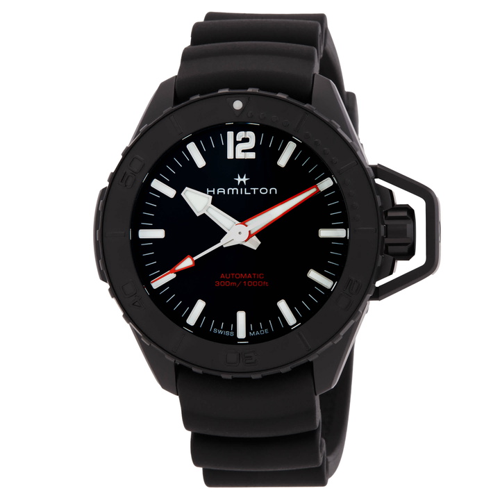 Photo: Hamilton Khaki Navy Frogman Automatic Black Dial Mens Watch H77855330