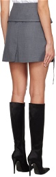 Rokh Gray Flap Miniskirt