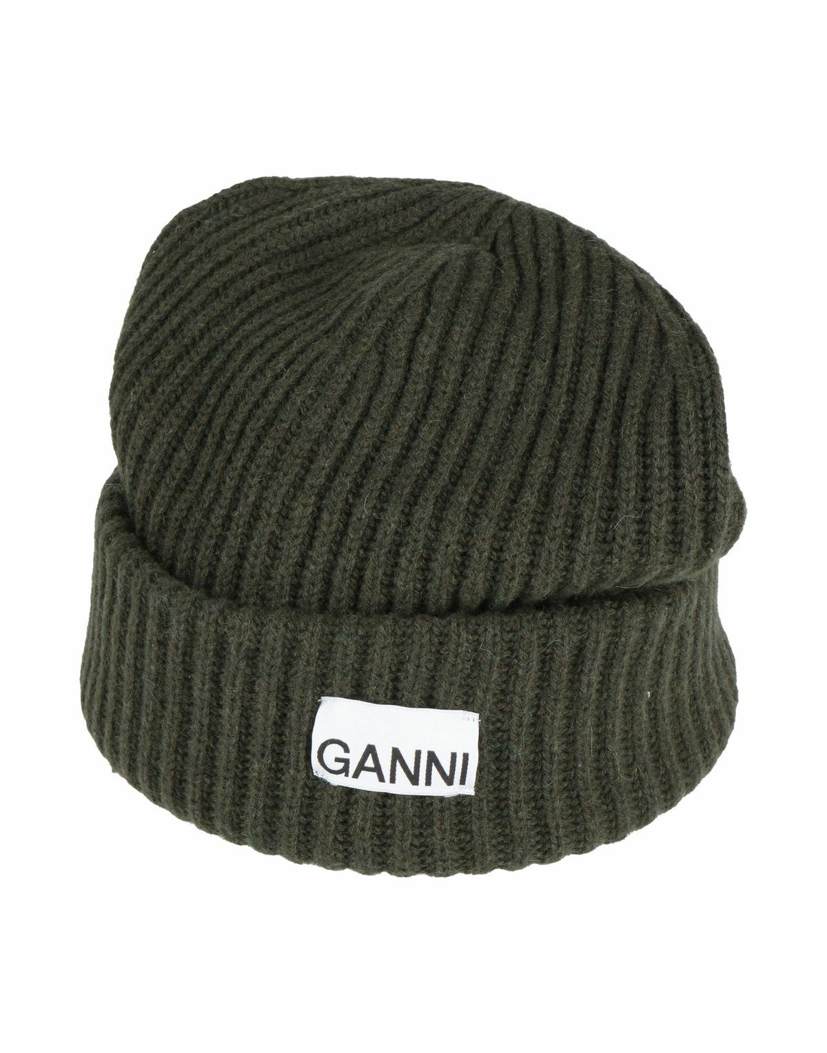 Ganni Womens Hat Dark in Green
