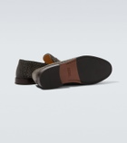 Brunello Cucinelli Woven suede penny loafers