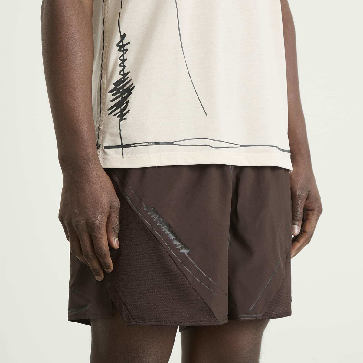 Adidas Men's x Song for the Mute Running Shorts in Aurora Coffee