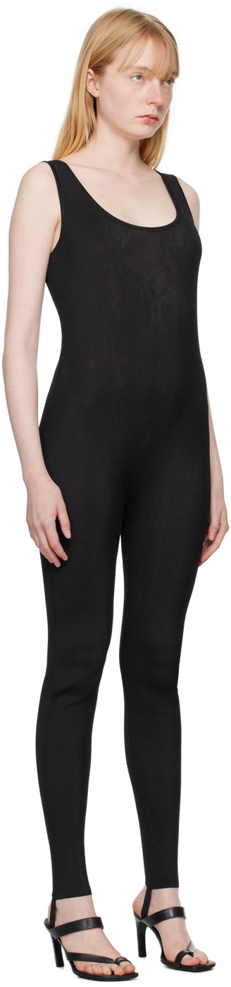Recto Black Stirrup Bodysuit