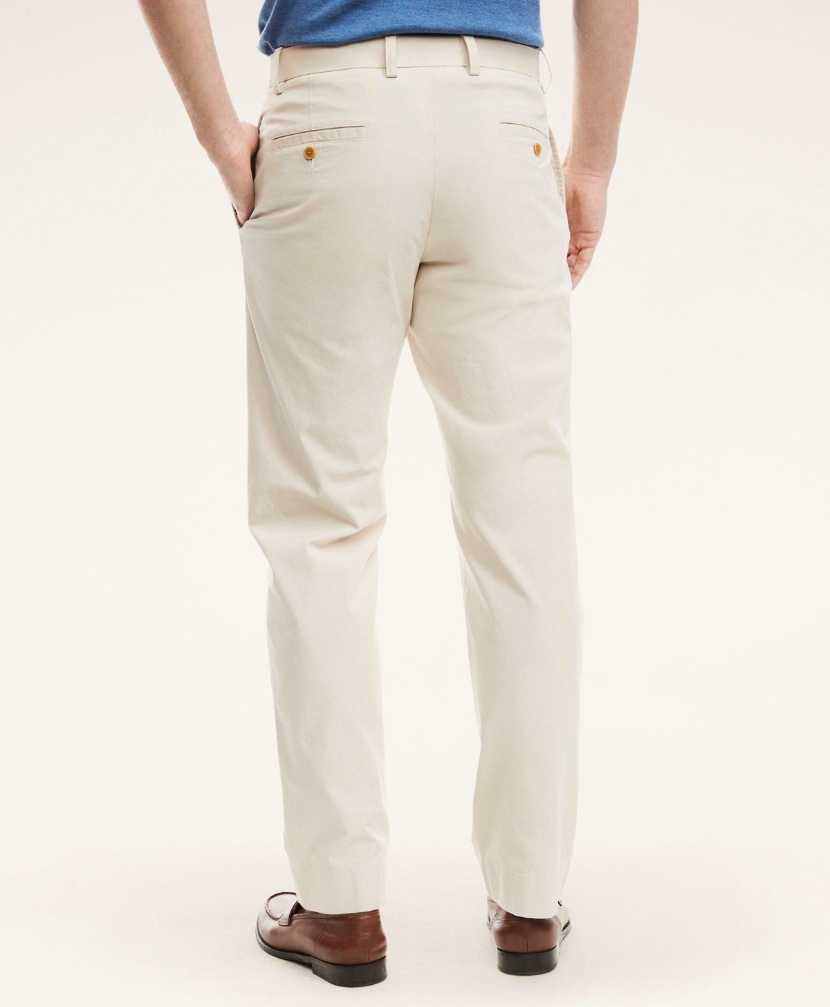 Brooks Brothers Men's Clark Straight-Fit Stretch Supima Cotton Poplin Chino  Pants