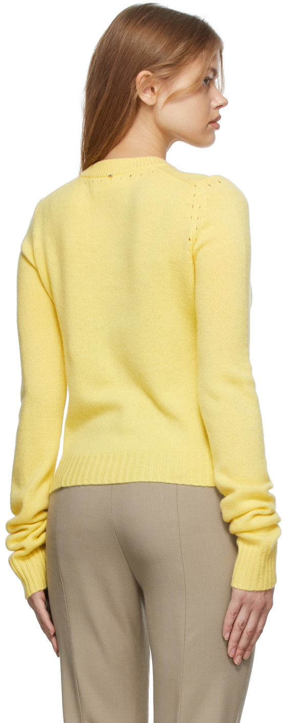 Sportmax Yellow Agitare Cashmere Crewneck