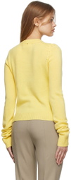 Sportmax Yellow Agitare Cashmere Crewneck