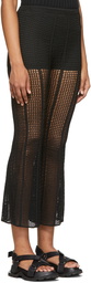 Dion Lee Black Open Crochet Lounge Pants