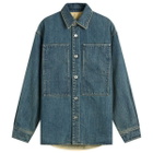 Jil Sander+ Men's Relaxed Fit Denim Shirt in Blue