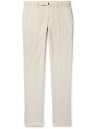 INCOTEX - Slim-Fit Stretch-Cotton Trousers - Neutrals