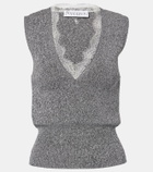 JW Anderson Lace-trimmed cotton-blend sweater vest
