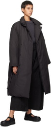 AMOMENTO Black Belted Down Coat