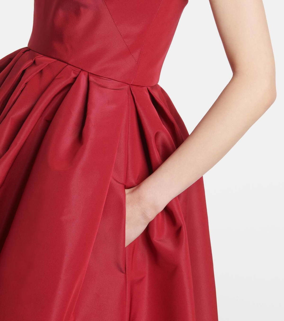 Carolina Herrera Strapless belted silk cocktail dress