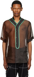 SC103 Black & Brown Sheer Shirt