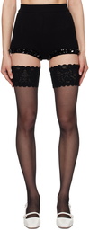 SHUSHU/TONG Black Sequinned Shorts