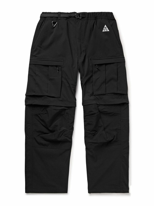 Photo: Nike - ACG Smith Summit Straight-Leg Convertible Shell Cargo Trousers - Black