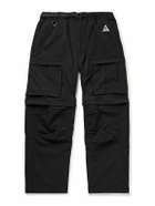 Nike - ACG Smith Summit Straight-Leg Convertible Shell Cargo Trousers - Black