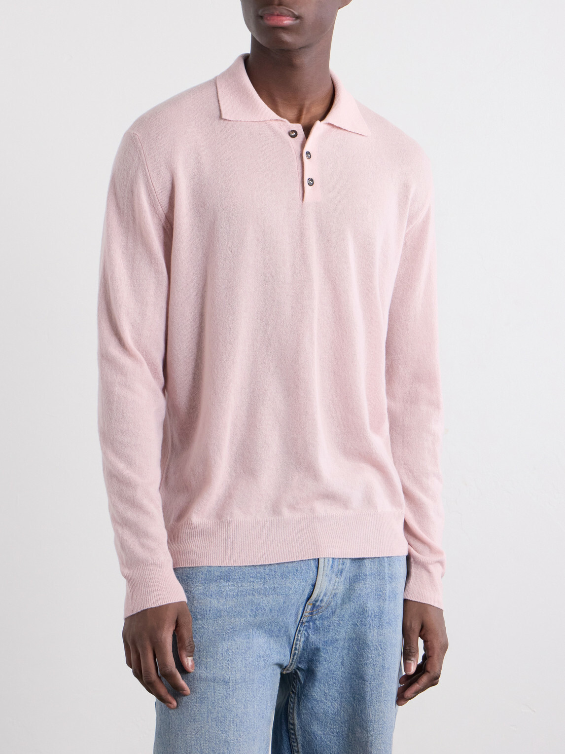 Slowear - Zanone Cashmere-Blend Polo Sweater - Pink