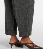 Brunello Cucinelli Pleated wool-blend tapered pants