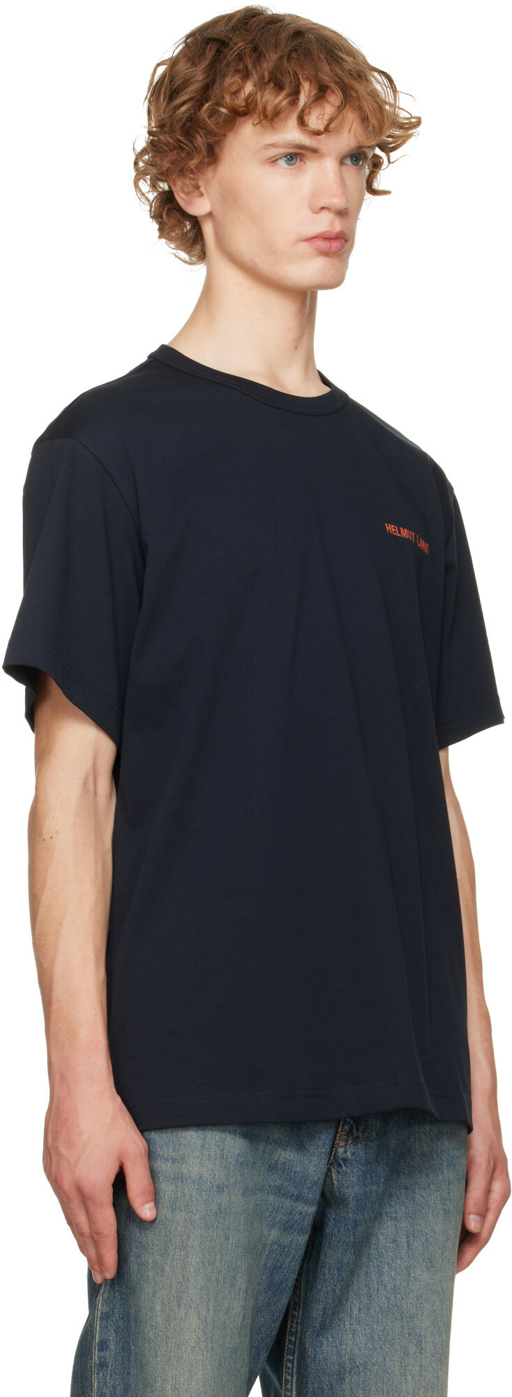Helmut Lang Navy Logo T-shirt