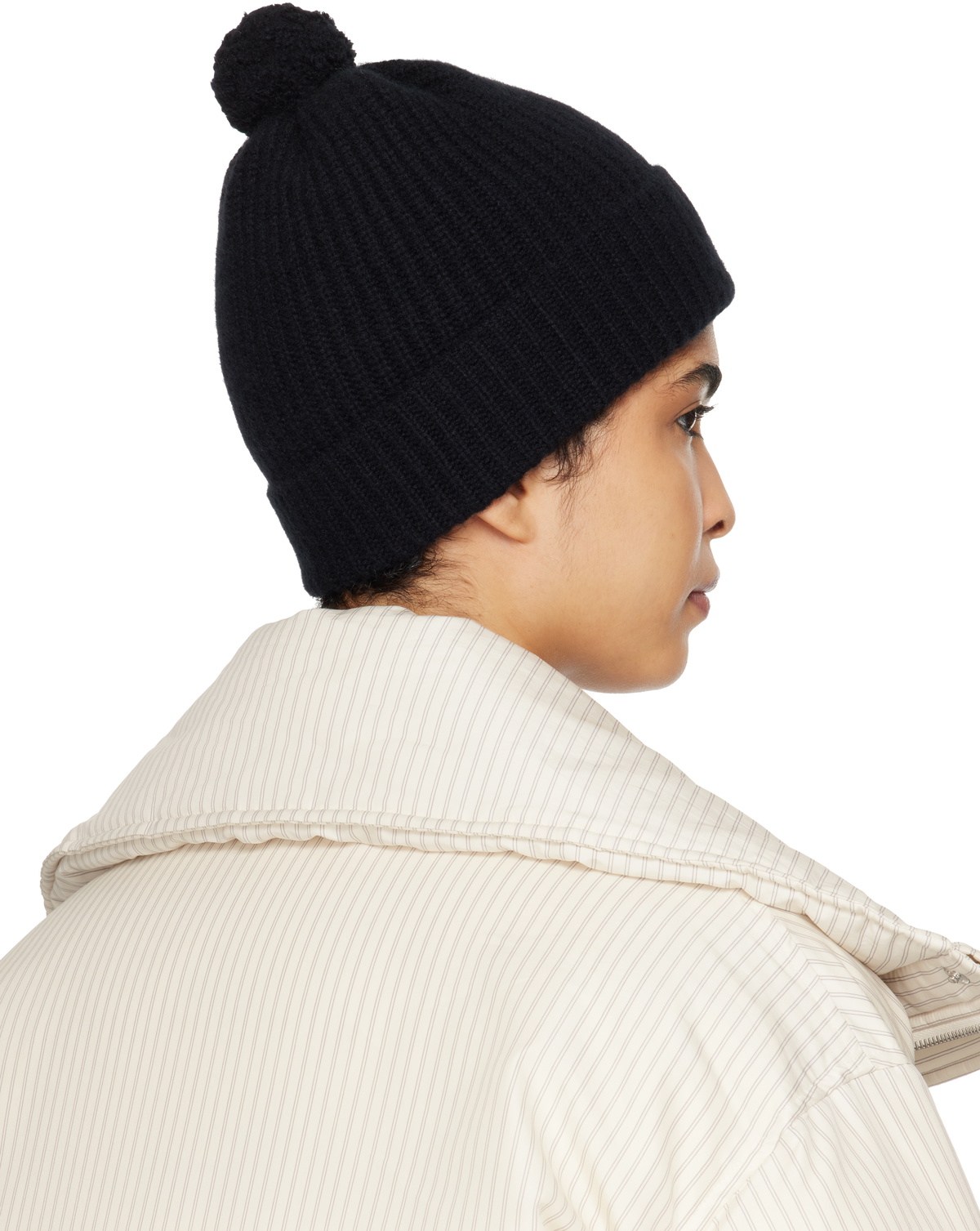 Tekla SSENSE Exclusive Black AURALEE Edition Night Knit Beanie