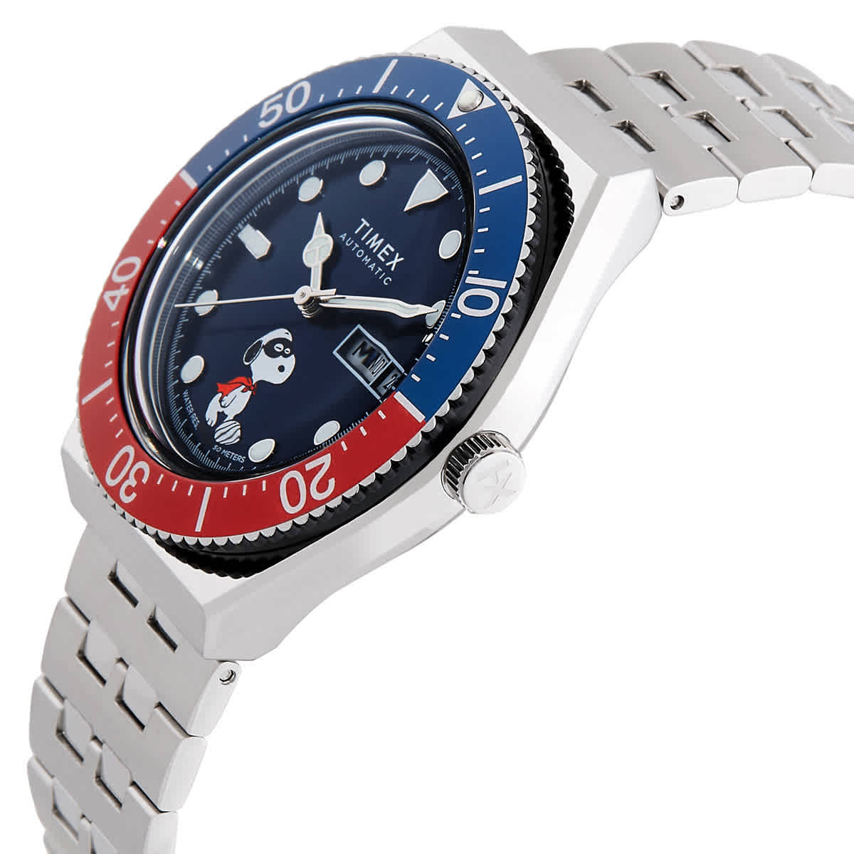Timex M79 X Peanuts Automatic Blue Dial Mens Watch TW2W475000