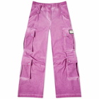 Dolce & Gabbana Women's Cargo Wide Leg Pants in Pink