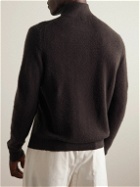 Massimo Alba - Liam Brushed Cashmere Half-Zip Sweater - Brown