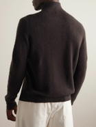 Massimo Alba - Liam Brushed Cashmere Half-Zip Sweater - Brown