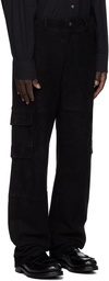 Deadwood Black Convoy Leather Cargo Pants