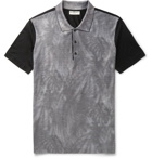 Balenciaga - Printed Cotton-Piqué Polo Shirt - Men - Gray