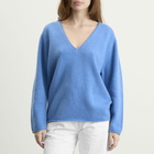 Nothing Written Women's Cerin Deep V-Neck Pullover in Blue
