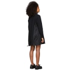 Sacai Black Spongy Sweatshirt Dress