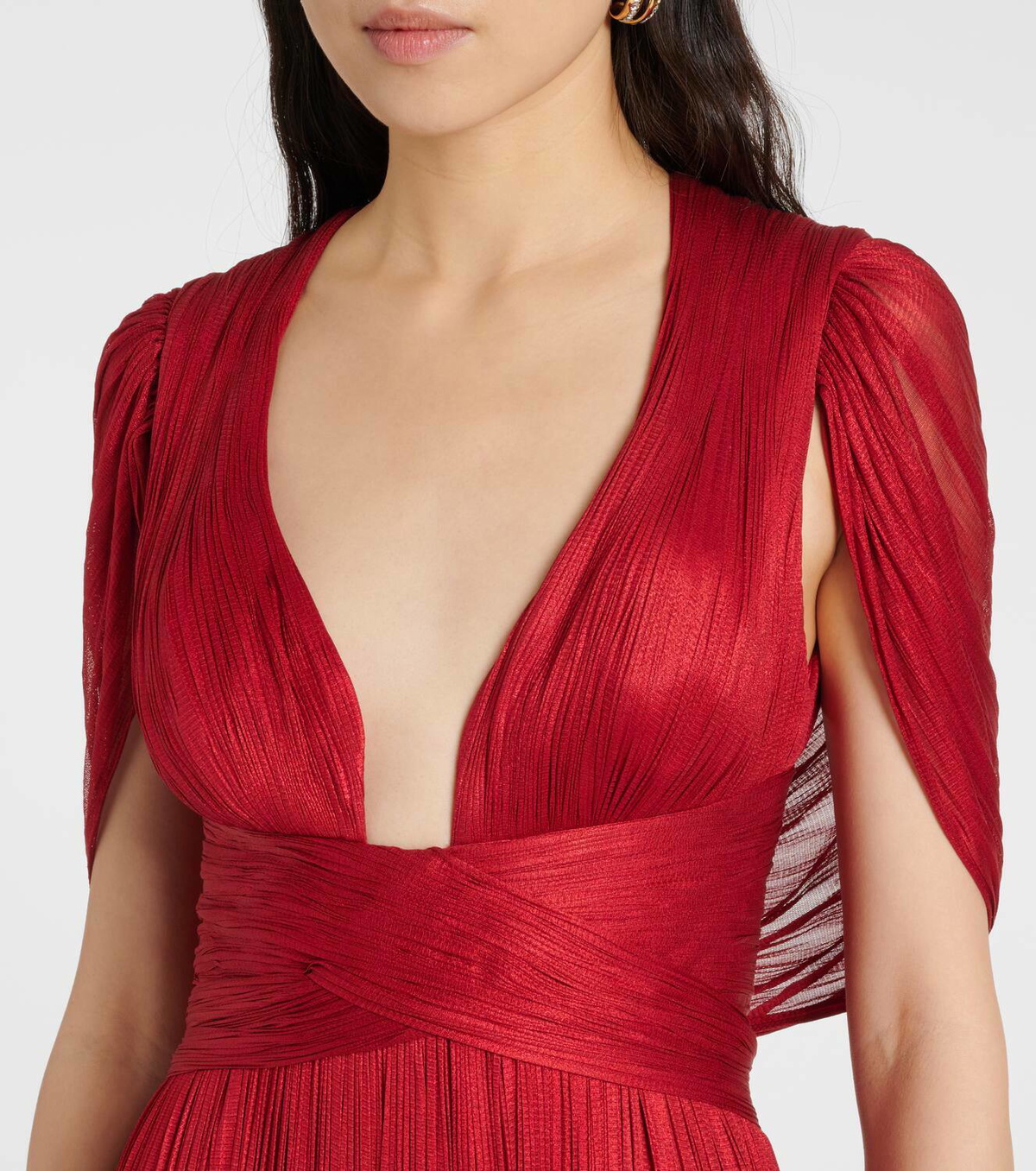 Maria Lucia Hohan Laurel caped silk gown