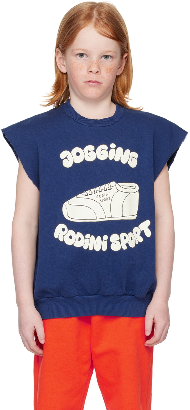 Mini Rodini Kids Blue 'Jogging' Sweatshirt