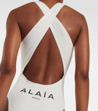 Alaïa Halterneck jersey swimsuit