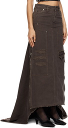VAQUERA Brown Workwear Maxi Skirt