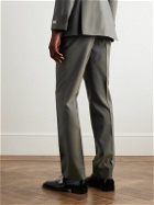 Burberry - Straight-Leg Iridescent Wool Suit Trousers - Gray