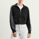 Adidas Women's Adicolor Denim Track Top in True Black Denim